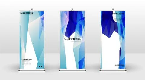 Vertical banner template design. can be used for brochures, covers, publicati Stock Illustration