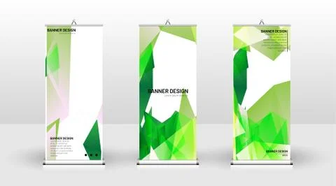 Vertical banner template design. can be used for brochures, covers, publicati Stock Illustration