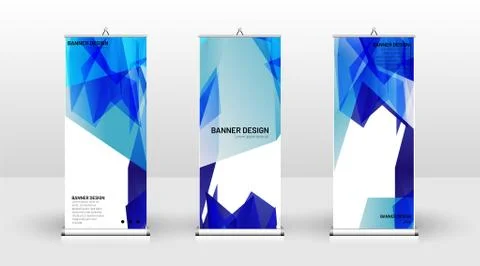 Vertical banner template design. can be used for brochures, covers, publicati Stock Illustration