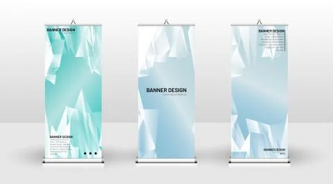 Vertical banner template design. can be used for brochures, covers, publicati Stock Illustration