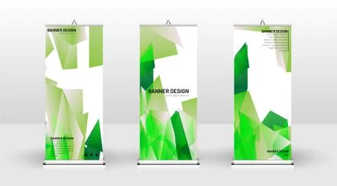 Vertical banner template design. can be used for brochures, covers, publicati Stock Illustration