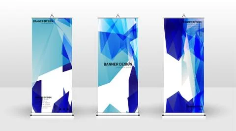 Vertical banner template design. can be used for brochures, covers, publicati Stock Illustration