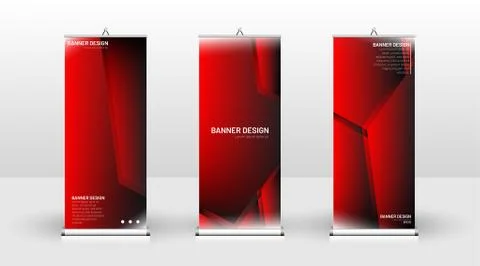 Vertical banner template design. can be used for brochures, covers, publicati Stock Illustration