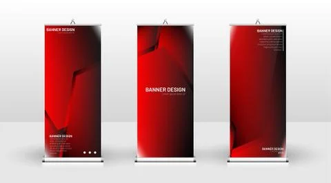 Vertical banner template design. can be used for brochures, covers, publicati Illustrazione stock