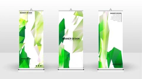 Vertical banner template design. can be used for brochures, covers, publicati Stock Illustration