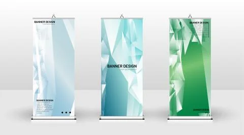 Vertical banner template design. can be used for brochures, covers, publicati Stock Illustration