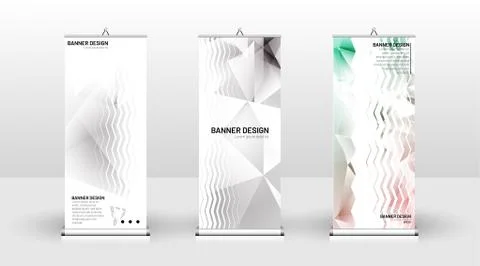 Vertical banner template design. can be used for brochures, covers, publicati Illustrazione stock