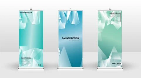 Vertical banner template design. can be used for brochures, covers, publicati Stock Illustration
