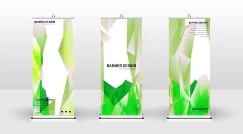 Vertical banner template design. can be used for brochures, covers, publicati Stock Illustration