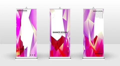 Vertical banner template design. can be used for brochures, covers, publicati Stock Illustration