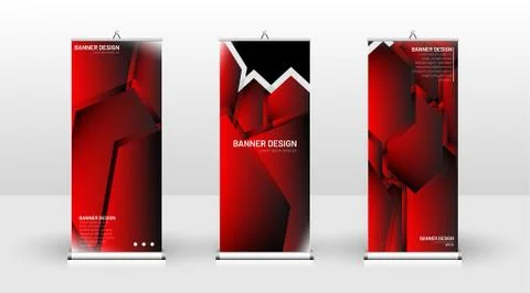 Vertical banner template design. can be used for brochures, covers, publicati Stock Illustration