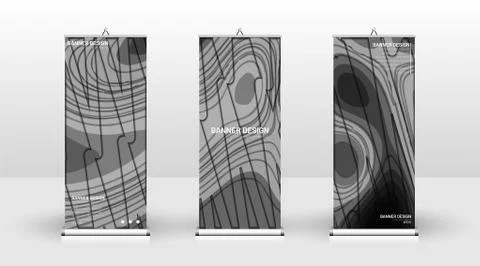 Vertical banner template design. can be used for brochures, covers, publicati Stock Illustration