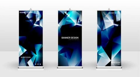 Vertical banner template design. can be used for brochures, covers, publicati Stock Illustration