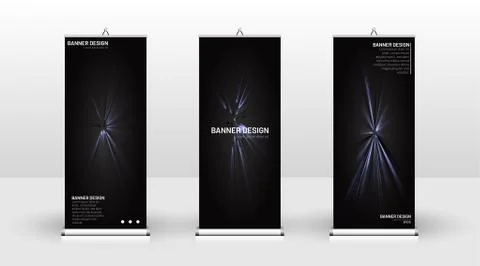 Vertical banner template design. can be used for brochures, covers, publicati Stock Illustration