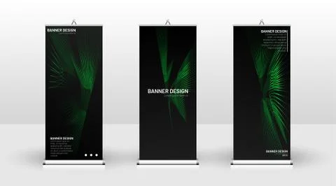 Vertical banner template design. can be used for brochures, covers, publicati Stock Illustration
