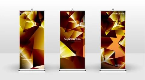 Vertical banner template design. can be used for brochures, covers, publicati Stock Illustration