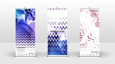 Vertical banner template design. can be used for brochures, covers, publicati Stock Illustration