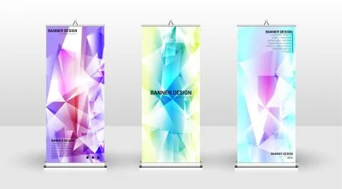 Vertical banner template design. can be used for brochures, covers, publicati Stock Illustration