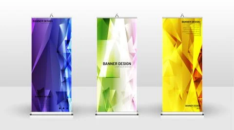 Vertical banner template design. can be used for brochures, covers, publicati Stock Illustration