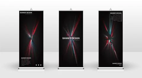 Vertical banner template design. can be used for brochures, covers, publicati Stock Illustration