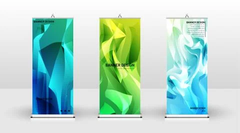 Vertical banner template design. can be used for brochures, covers, publicati Stock Illustration