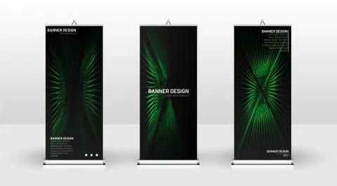 Vertical banner template design. can be used for brochures, covers, publicati Stock Illustration
