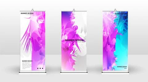 Vertical banner template design. can be used for brochures, covers, publicati Stock Illustration