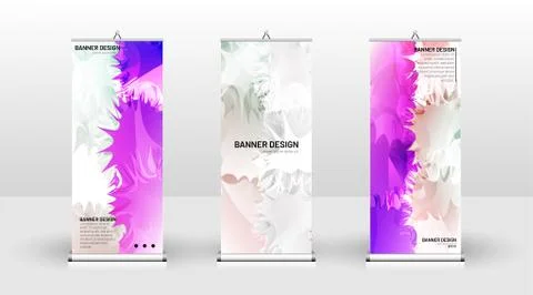 Vertical banner template design. can be used for brochures, covers, publicati Stock Illustration