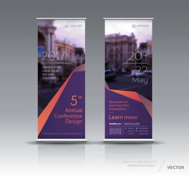 Vertical banner template design Stock Illustration