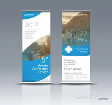 Vertical banner template design Stock Illustration