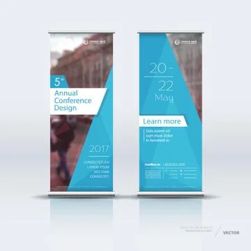 Vertical banner template design Stock Illustration