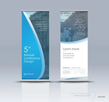 Vertical banner template design Stock Illustration