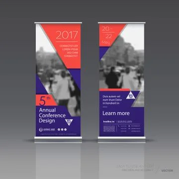 Vertical banner template design Stock Illustration