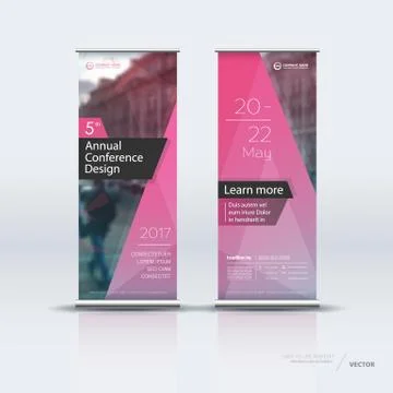 Vertical banner template design Stock Illustration