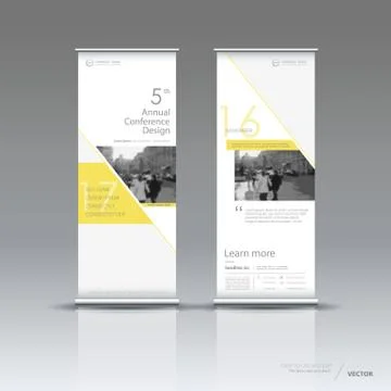 Vertical banner template design Stock Illustration