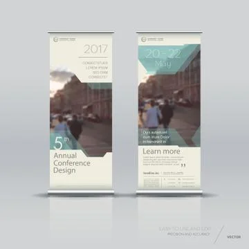 Vertical banner template design Stock Illustration