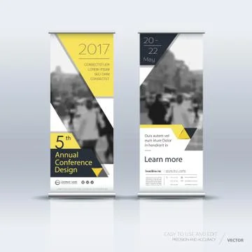 Vertical banner template design Stock Illustration