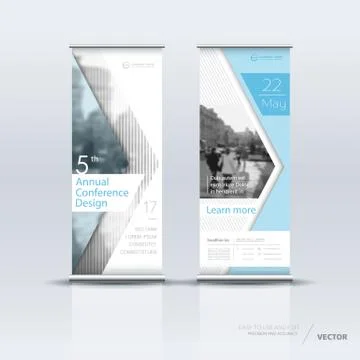 Vertical banner template design Stock Illustration