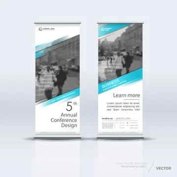 Vertical banner template design Stock Illustration