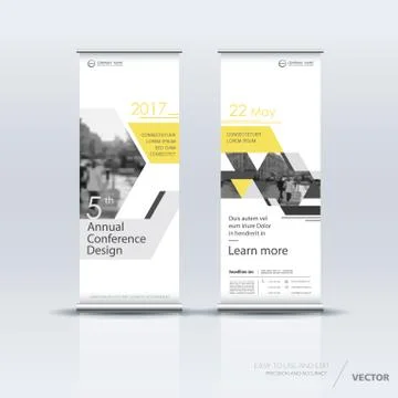 Vertical banner template design Stock Illustration