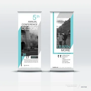 Vertical banner template design Stock Illustration