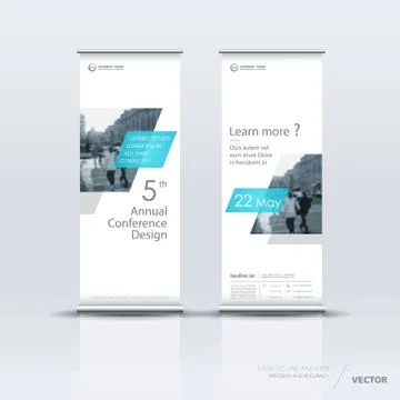 Vertical banner template design Stock Illustration