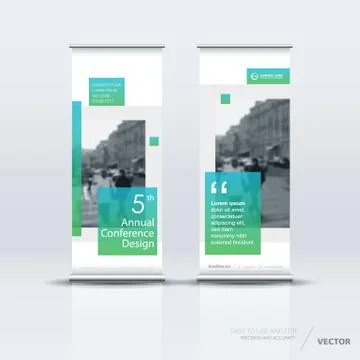 Vertical banner template design Stock Illustration