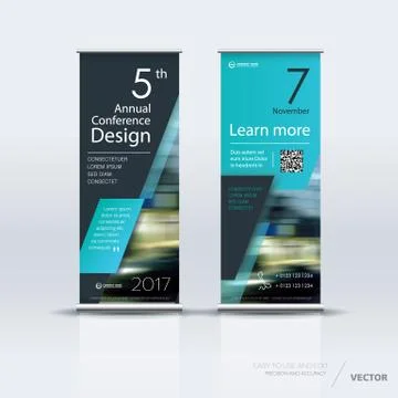 Vertical banner template design Stock Illustration