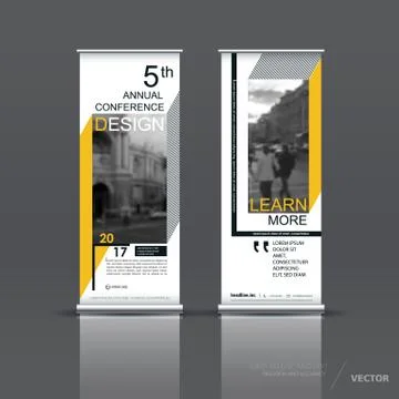 Vertical banner template design Stock Illustration