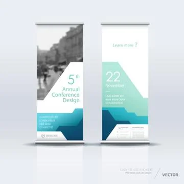 Vertical banner template design Stock Illustration