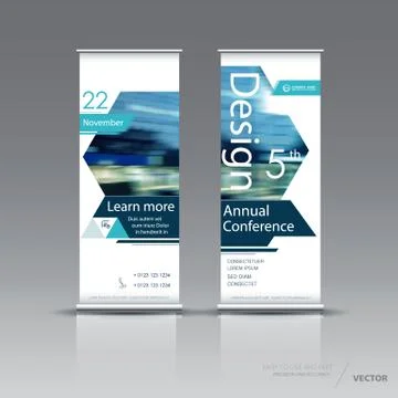 Vertical banner template design Stock Illustration