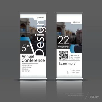 Vertical banner template design Stock Illustration