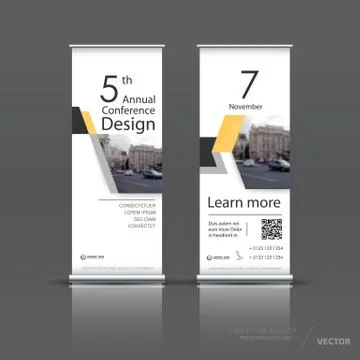 Vertical banner template design Stock Illustration