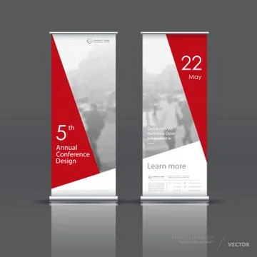 Vertical banner template design Stock Illustration